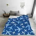 thumbnail image 5 of Pofeuu Airplanes in the Sky Print Ultra-Soft Micro Fleece Blanket,for Bed Or Sofa,All Season Throw Blankets Flannel Blanket-60"x50", 5 of 7