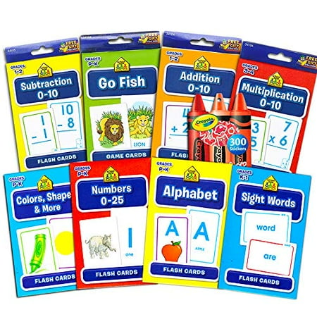 Flash Cards School Zone Super Set for Toddlers/Kids -- 8 Packs (ABC ...