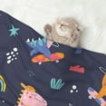 thumbnail image 2 of Pofeuu Cartoon Dinosaur Scooter Sport Blue Print Puppy Blanket,Dog Blankets,Pet Blanket Cozy Cat Blankets for Indoor Cats, Fuzzy Pet Blanket for Kitten Doggy Dog Blankets-Medium, 2 of 8