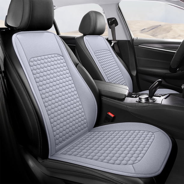 Asiento de coche con respaldo ventilado, cojín fresco cómodo para el verano, adecuado para todas las estaciones, gris