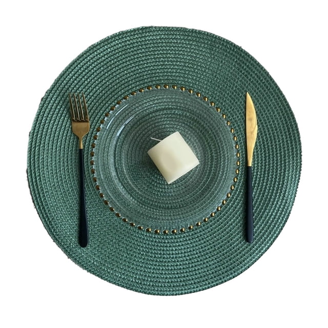 Premium Round Woven Table Mats Perfect for Christmas Dining Easy to Clean