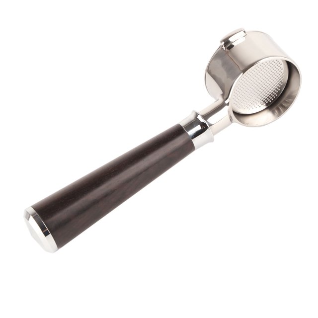 Coffee Portafilter, 51mm Basket Bottomless Portafilter Detachable Stainless Steel Coffee Portafilter Wood Handle Portafilter for ECO310 Coffee Machine