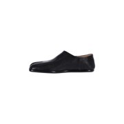 Maison Margiela Black Camel Leather Low Slip-On Tabi Shoes Black (Men's)