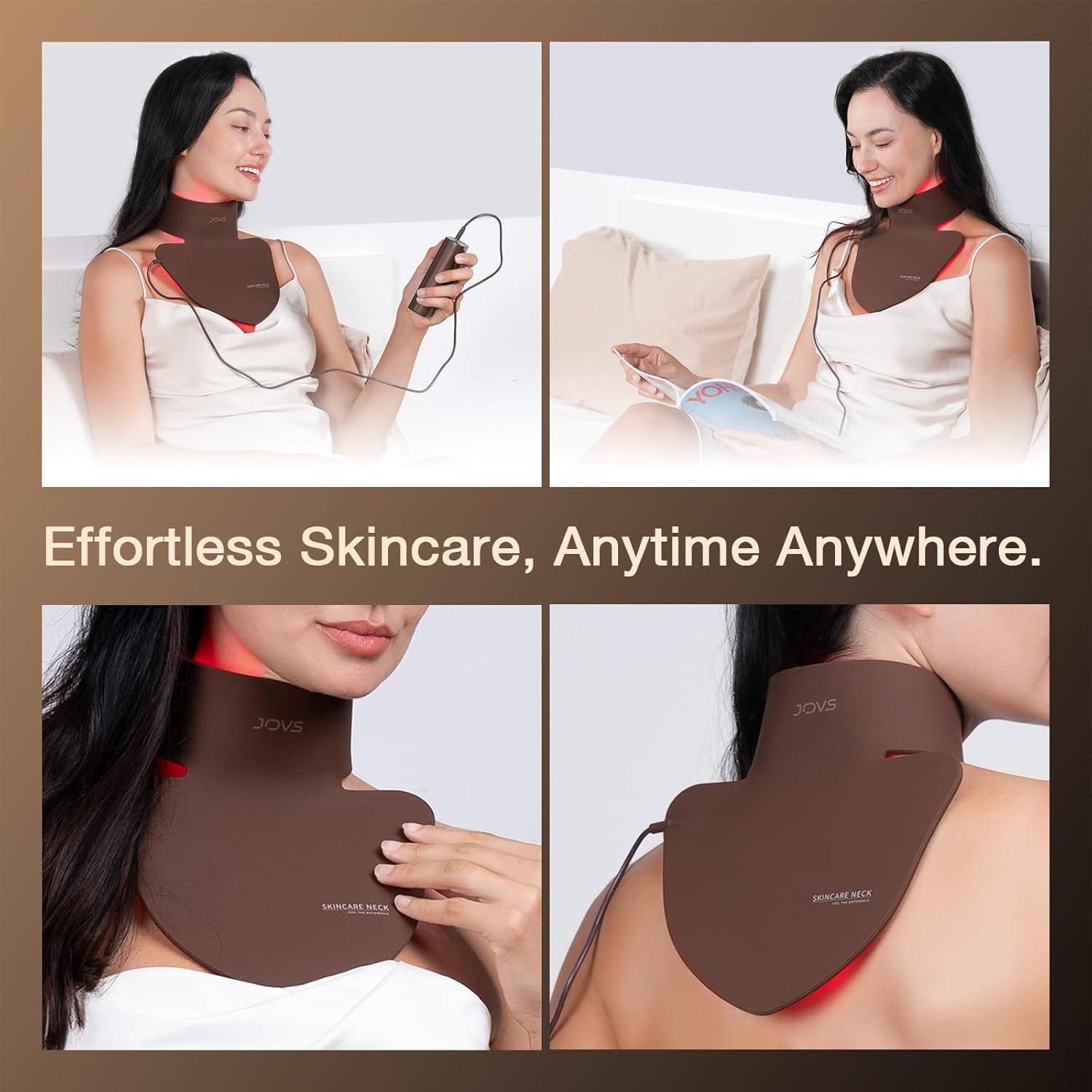 JOVS Red Light Therapy Neck Mask, Flexible & Wireless Design for Neck Care at Home