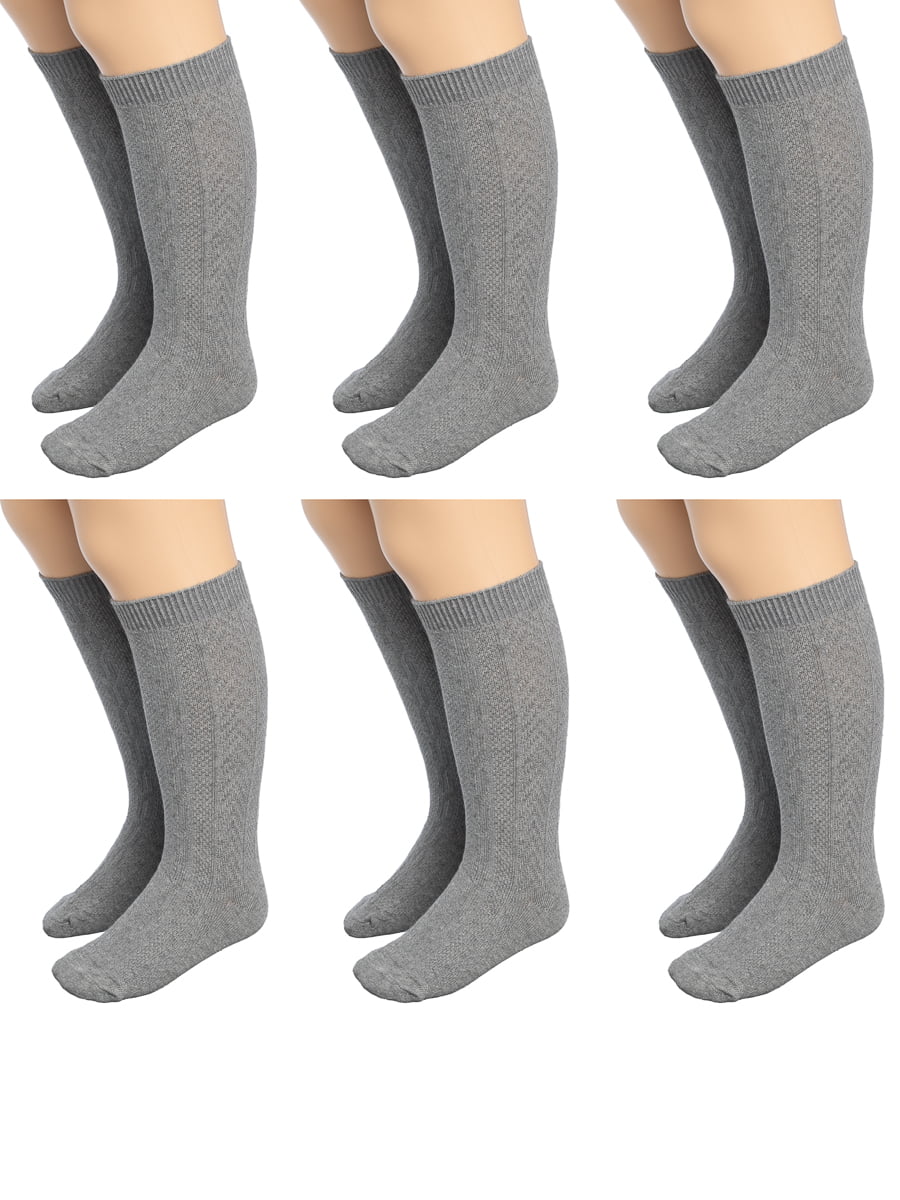 Girls Knee High School Socks Packs of 1 Pair up to 12 pair LOT