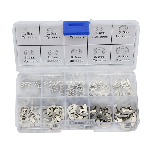 Seitruly 120 piezas de instalación rápida y juego de anillos de seguridad E de acero inoxidable duradero para facilitar Electrónica miscelánea