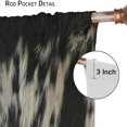 thumbnail image 2 of Cow Print Curtains, Animal Print Cowhide Western Farm Window Treatments for Kids, Wild Animal 3D Print Rustic Theme 2 Panel Sets,55x63 Inch, 2 of 6