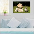 thumbnail image 2 of wall26 - Canvas Wall Art - A Dog and a Cat - Giclee Print Gallery Wrap Modern Home Art Ready to Hang - 24" x 36", 2 of 4