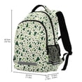 thumbnail image 2 of FORMRS Kids School Backpack Elementary Student Unisex Travel Bookbag with Reflective Stripes, Green Triangles Pattern, 2 of 7