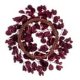 thumbnail image 3 of Vickerman 24" Burgundy Artificial Dogwood Glitter Wreath., 3 of 5
