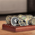 thumbnail image 4 of Coin Display Rack Coin Collecting Rack Wooden Coin Collecting Rack for Desk, 4 of 5