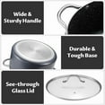 thumbnail image 5 of 10 Quart Cooking Pot, Large Non Stick Induction Stock Pot with Lid, All Stove Compatible, 10 QT Aluminum Soup/Stew Pot For Large-batch Cooking, Grey, 5 of 9