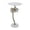 White&Gold, variant on GZXS Gold Aluminum Side Table, 14" Round Pedestal End Table with White Marble Top and Tulip Accent, for Living Area or Home Decor