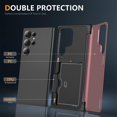 thumbnail image 3 of For Samsung Galaxy S22 Ultra 5G Case Hidden Card Slot TPU+PC Phone Cover, 3 of 5
