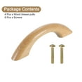 thumbnail image 3 of Uxcell 4Pcs Wood Drawer Pulls Handles, 64mm/2.5" Hole Spacing Bridge Shaped Beech Wood Cabinets Drawer Knobs Pull Handles, 3 of 6