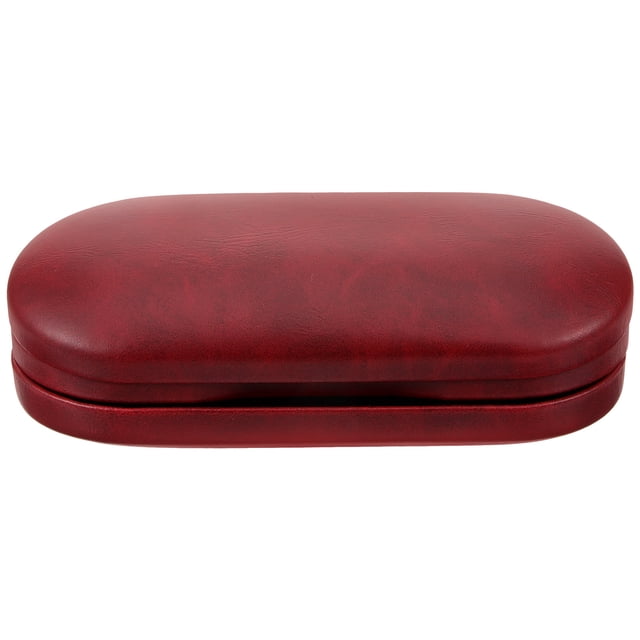 EeaseMX Estuche 2 en 1 para gafas y lentes de contacto, de doble capa, portátil, para miopía, para viajes en casa (rojo)