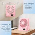 thumbnail image 4 of Desk Fan Battery Operated, Portable USB Rechargeable Fan, 5000 mAh 180° Quiet Personal Fan With Power Display, 100 Speeds Adjustable Table Fan for Desktop, Home, Travel, 4 of 10