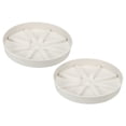 thumbnail image 1 of Uxcell 6 Inch Plant Saucers Tray, Durable Plastic Round Flower Pot Drip Tray, White 2Pcs, White 7.5 Inch, 1 of 5