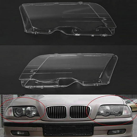 For- 4 Door E46 3 Series 1998-2001 Left Headlight Shell Lamp Shade Transparent Lens Cover Headlight Cover