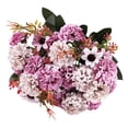 thumbnail image 2 of ERTZAE Wedding Floral Decor,Diy Floral Arrangement,Elegant Floral Porch Patio Decor,Decorative Floral Bouquet,Purple Artificial Hydrangea Bouquet 11Inch,Full Bloom Faux Flowers for Home Vase Decor, 2 of 9