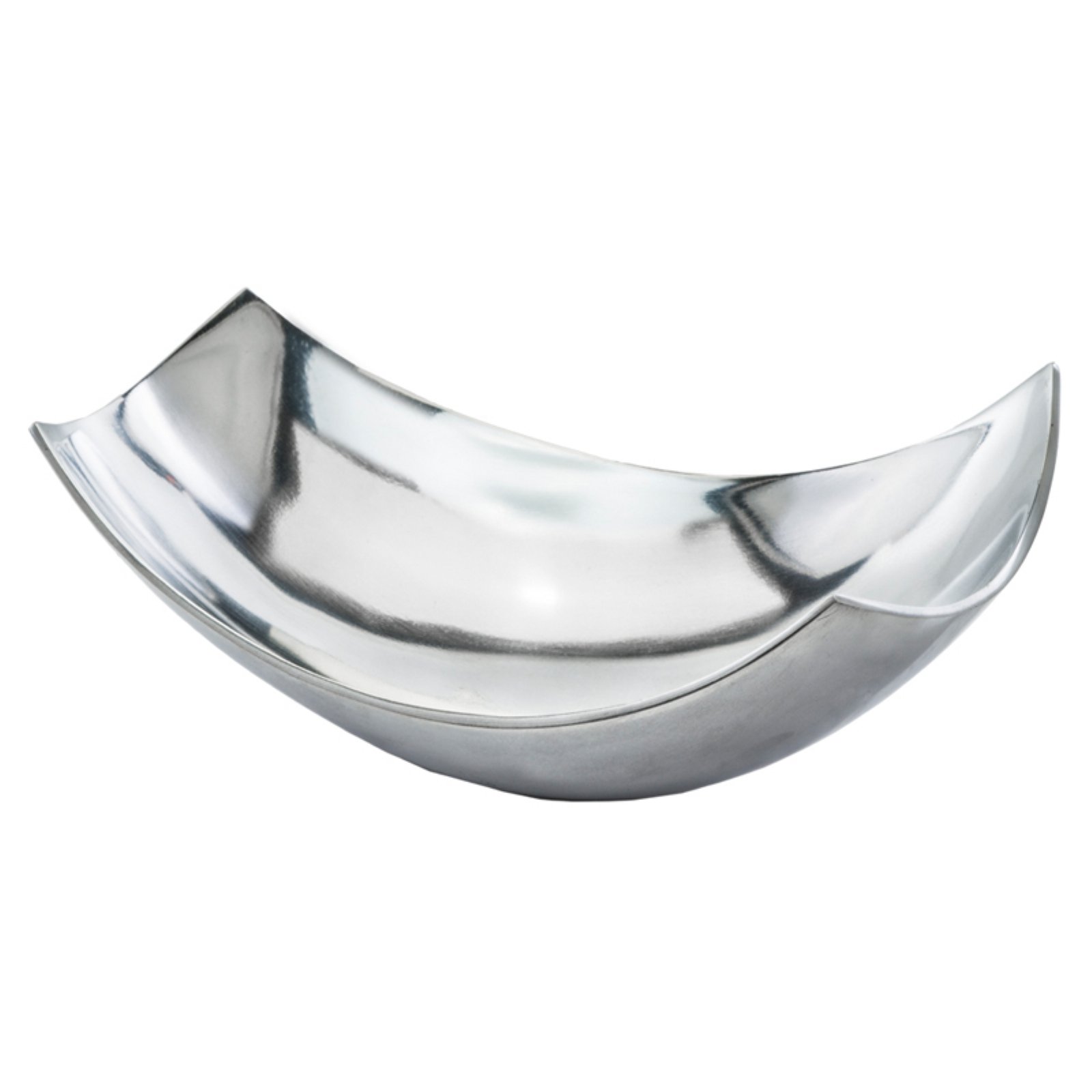 Ciotola Decorativa Modern Day Accents 'Cucha' – Alluminio, Argento, Forma Matita, 44x24x14 Cm, Per Casa O Ufficio