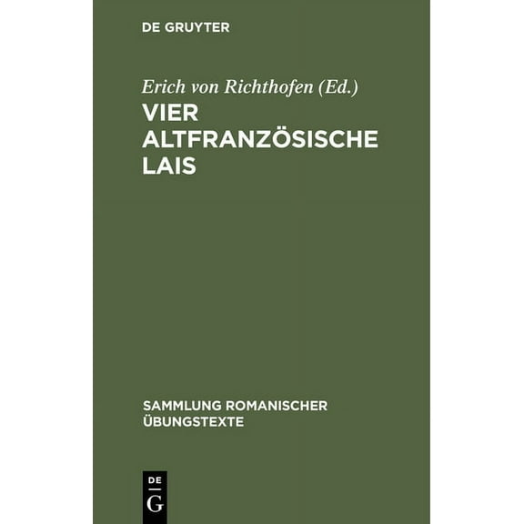 Sammlung Romanischer Übungstexte Vier altfranzösische Lais, Book 39, (Hardcover)