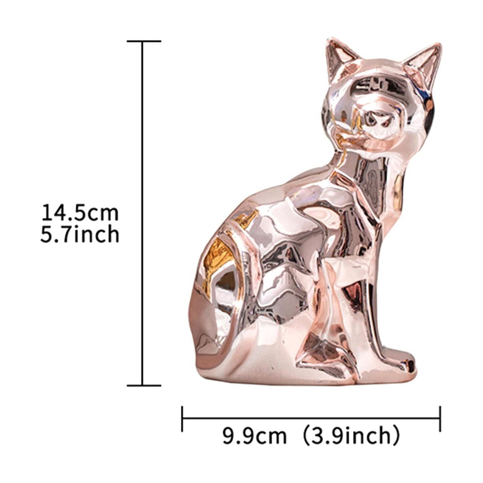 Floor Lamp Shade Cat Statue Figurine Paper Material for Living Room Shelf and Desk Home Decoration