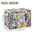 thumbnail image 5 of Yayeee Collapsible Cube Storage Bin with Lid Fabric Closet Decorative Basket with Handles, Purple Flowers, 5 of 7