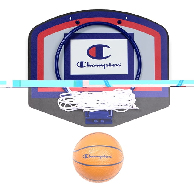 Champion 360 Mini Hoop Set-Red/Wht/Blue-Includes 11.25” x 9.5” backboard, hoop/net & 3.5” ball