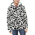 thumbnail image 2 of DISNIMO Cow Print Hoodie Kids Girls Zip Up Hoodie Size 14-16 Zipper Hoodies for Boys Hoodies Jack Sweatshirt Kids Hoodie Sweatshirts Zip Hooded Jacket Youth Streetwear Hoodie Jackets Child Clothes, 2 of 7