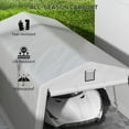 thumbnail image 4 of Outsunny 11' x 20' Portable Garage Carport with Ventilation Windows, Grey, 4 of 10