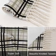 thumbnail image 6 of Sage Green Black Plaid Hallway Runner Rug 2'x5', Farmhouse Green Black Checkered Washable Kitchen Runner Rug with Tassels, Laundry Room Rugs Woven Cotton Carpet for Bedroom Entryway Front Door, 6 of 9
