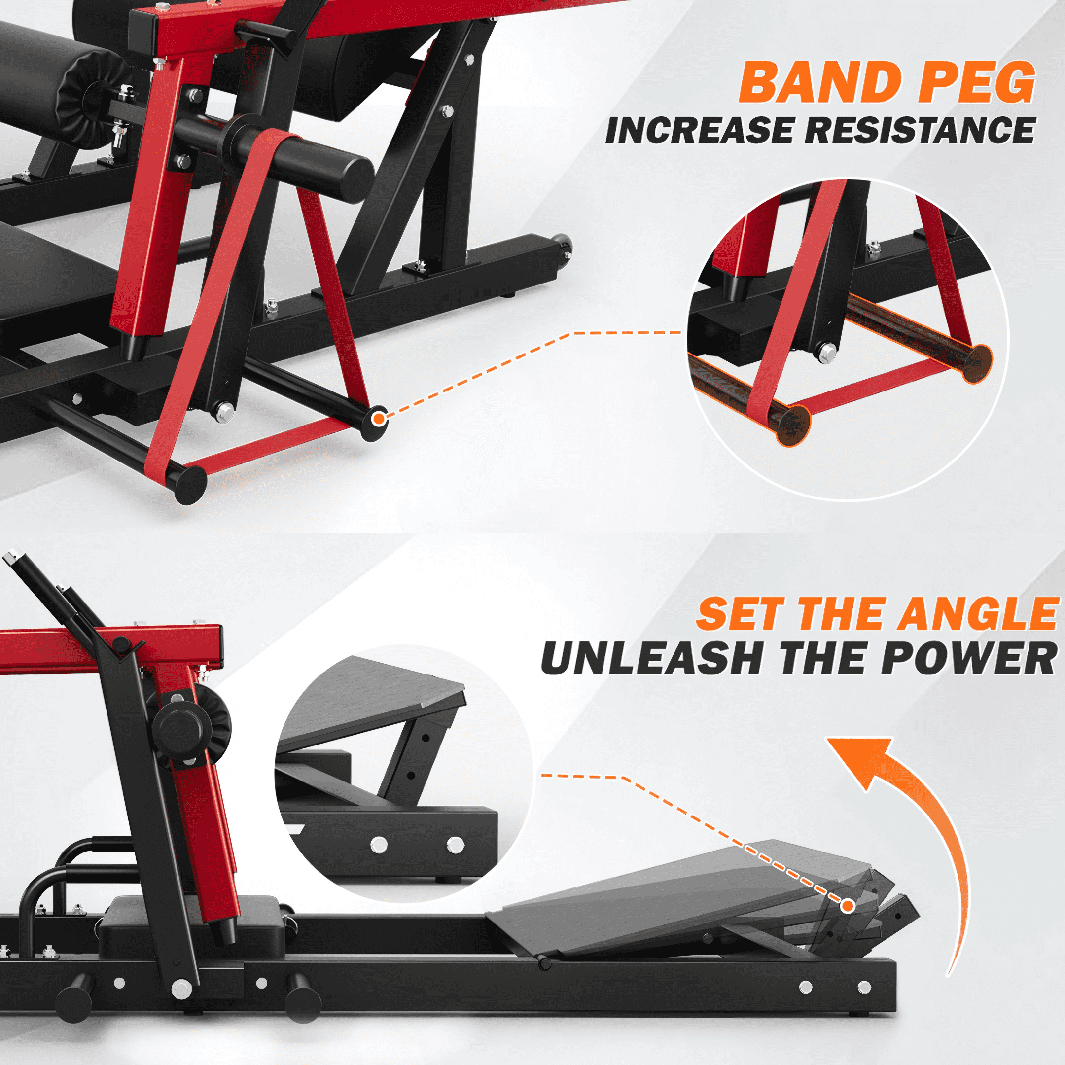 Glute Bridge & Hip Thrust Machine, 800LBS Glute Bridge Machine with Weight Holder,Duty Glute Bridge Adjustable Footboard for Glute Muscles Building and Butt Shaping