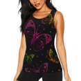 thumbnail image 1 of Fotbe Butterfly Blusas Sin Mangas para Mujer – Estilo Casual, Corte Suelto, Slim-Fit, Cuello Redondo Deportivo, Tops de Verano para Gimnasio y Yoga-Medium, 1 of 7