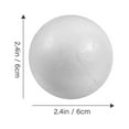 thumbnail image 2 of WRITWAA 50 Pcs Boules de Polystyrène Blanc Solide Rondes pour Bricolage et Décoration d'Événements, 2 of 7