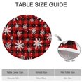thumbnail image 6 of Red and Black Christmas Snowflake Pattern Round Fitted Tablecloth with Elastic Edge,Dining Table Cover Waterproof,Outdoor Round Tablecloth for Camping,Dining,Indoor and Outdoor, 6 of 7