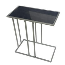 Serena End Table - Black Marble - Industrial