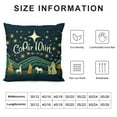 thumbnail image 5 of JEUXUS  Green Christmas Pillow Covers , Merry Christmas Xmas Jesus O Holy Night Cross Joy Star of Bethlehem Decorations Pillowcase, Seasonal Winter Pillowcase for Sofa Bed Decor (Green), 5 of 5