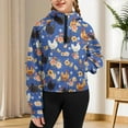 thumbnail image 7 of Uourmeti Floral Rooster Basketball Sweatshirts Soccer Sweatshirts with Pocket Golf Sweatshirt Gym Yoga Sweatshirt Size 9-10 Blue, 7 of 7