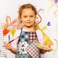 thumbnail image 3 of Pioneer Flower Floral Print Pattern Kids Aprons for Girls and Boys,Adjustable Neck Strap Toddler Aprons for Kids Cooking Baking, 3 of 7