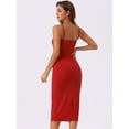 thumbnail image 3 of DARING DIVA Spaghetti Straps Ruched Twist Front Dress S Red, 3 of 6