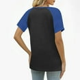 thumbnail image 6 of Otvok Women's Buttoned V-neck Short-sleeve Raglan Loose T-shirt, 6 of 6