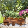 thumbnail image 4 of Train Flowerpot Multi-functional Plant Container Garden Home Vintage Design Wooden Pot, 4 of 4