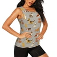 thumbnail image 2 of Balery Cute Dog Camiseta sin mangas estampada ligera para mujer, tops de entrenamiento sin mangas, camisetas de yoga transpirables de secado rápido.-Small, 2 of 7