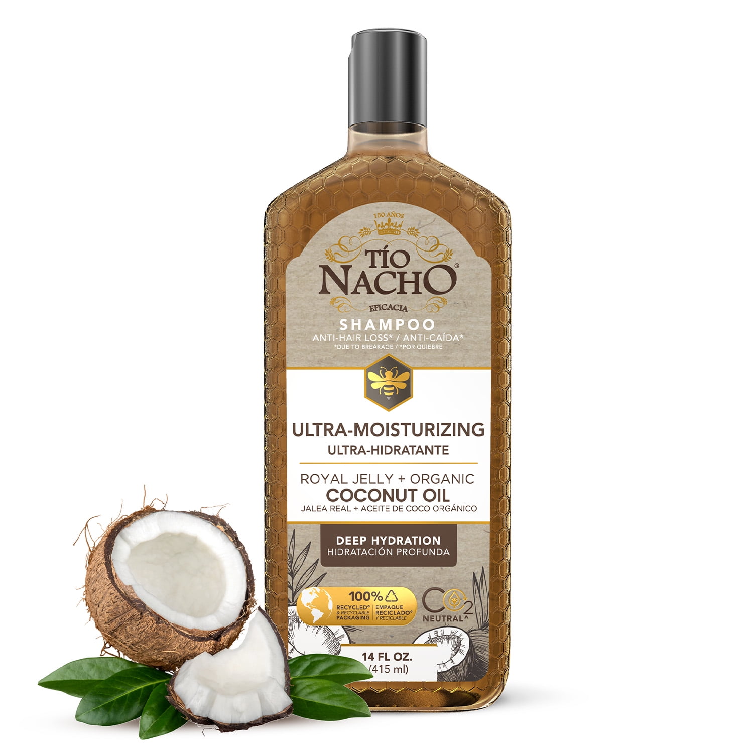 Tio Nacho Coconut Oil Shampoo Moisturizing & Anti-Hair Loss, for Dry Hair All Adults 14 fl oz Bottle