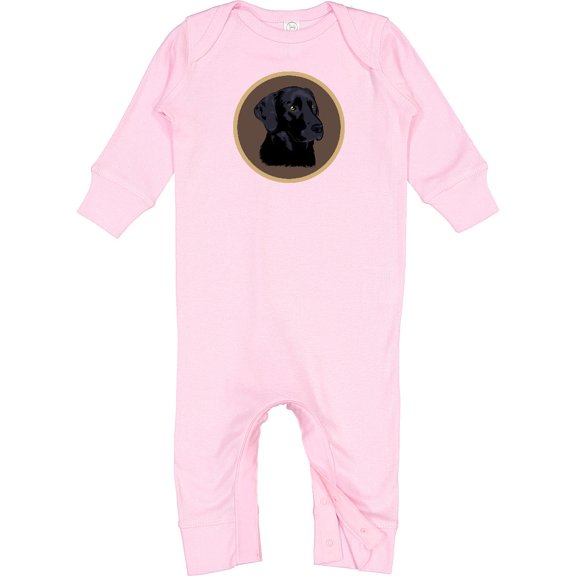 Inktastic Black Lab Dog Labrador Retriever Baby Romper Coveralls