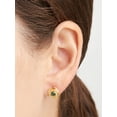 thumbnail image 2 of 18K Yellow Gold Plated Sterling Silver Created Green Quartz May Birthstone Love Knot Stud Earrings for Women Gift for Her, 2 of 6
