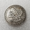 thumbnail image 2 of Réplica de moneda conmemorativa con diseño de calavera de 1897, estilo antiguo, 2 of 3