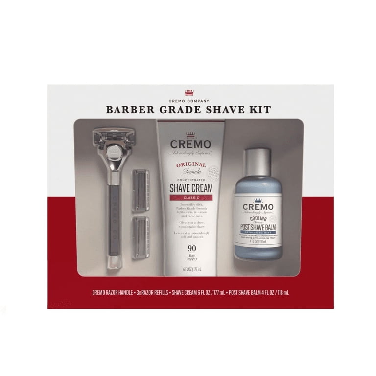 Cremo Man Shaver Gift Set: Barber Grade Razor, Original Shave