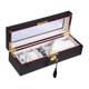 thumbnail image 1 of Yescom 6 Slots Wooden Watch Box Ebony Watch Display Case Holder Glass Top Jewelry Collection Storage Organizer for Men Women Gift Yescom Modern, 1 of 9